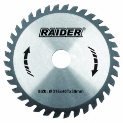 Циркулярен диск за дърво Raider RD-SB26, 315 х 30 mm, 40Т Циркулярен диск за дърво Raider RD-SB26, 315 х 30 mm, 40Т