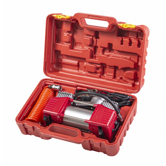 Компресор за гуми Raider RD-AC14, 12V, 70L/min, куфар и аксесоари
