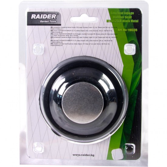 Тримерна глава с лесно навиване и метален бутон Raider, M10x1.25LH