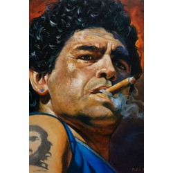 Рисуване по номера - Марадона, 40х60см