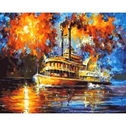 Рисуване по номера - Параход, 40х50см