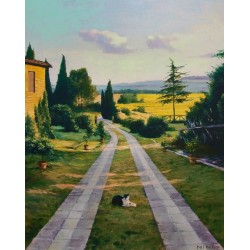 Рисуване по номера - Пейзаж от Тоскана, 40х50см