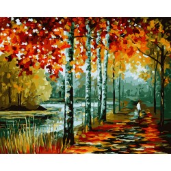 Рисуване по номера - Златна есен, 40х50см