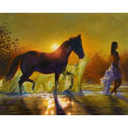 Рисуване по номера - Тишината на залеза, 40х50см
