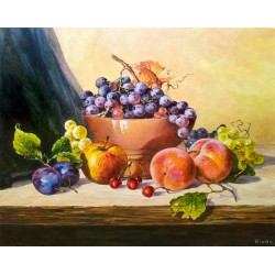 Рисуване по номера - Натюрморт с грозде, 40х50см