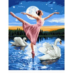 Рисуване по номера - Лебедово езеро, 40х50см