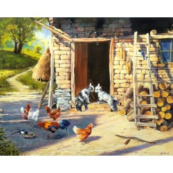 Рисуване по номера - Весел двор, 40х50см