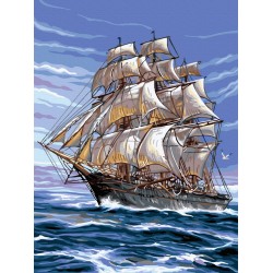 Рисуване по номера - Бялата фрегата, 30х40см