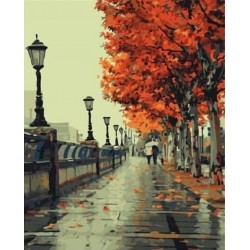Рисуване по номера - Крайбрежна улица, 40х50см