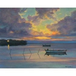 Рисуване по номера - Рибарски залези, 40х50см