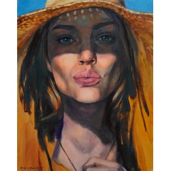 Рисуване по номера - Зелени очи, 40х50см
