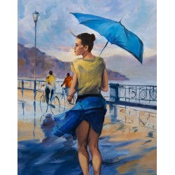 Рисуване по номера - Флирт с вятъра, 40х50см