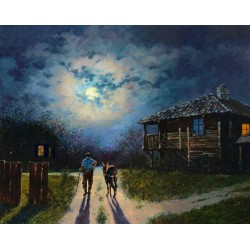 Рисуване по номера - Лунно бяло, 40х50см