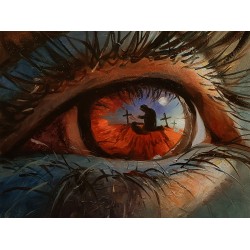 Рисуване по номера - Очите на войната, 40х50см
