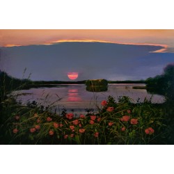 Рисуване по номера - Залез в червено, 40х50см