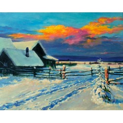 Рисуване по номера - Зимно настроение, 40х50см