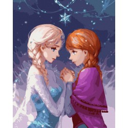 Рисуване по номера - Елза и Анна, 40х50см