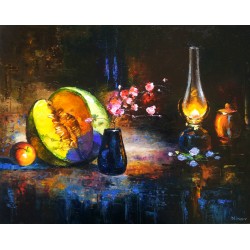 Рисуване по номера - Натюрморт с пъпеш, 40х50см
