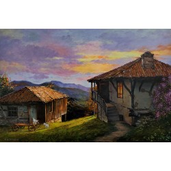 Рисуване по номера - Старата къща, 40х60см